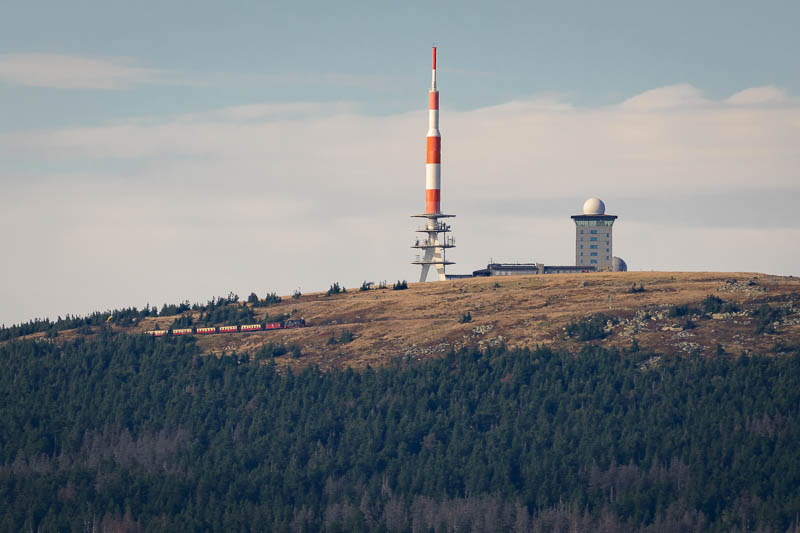 Brocken mit Brockenbahn vom Wurmberg