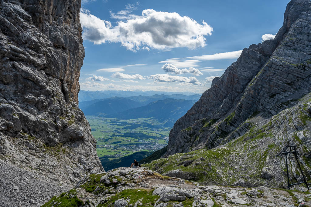 Start des Abstiegs vom Riemannhaus in Richtung Maria Alm