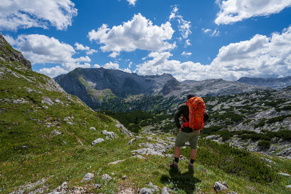 Blick zum Viehkogel während der Alpenüberquerung