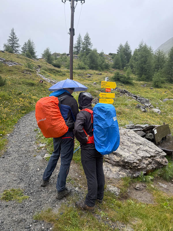 Wanderweg Richtung Kaiser-Franz-Josefs-Höhe bei Regen