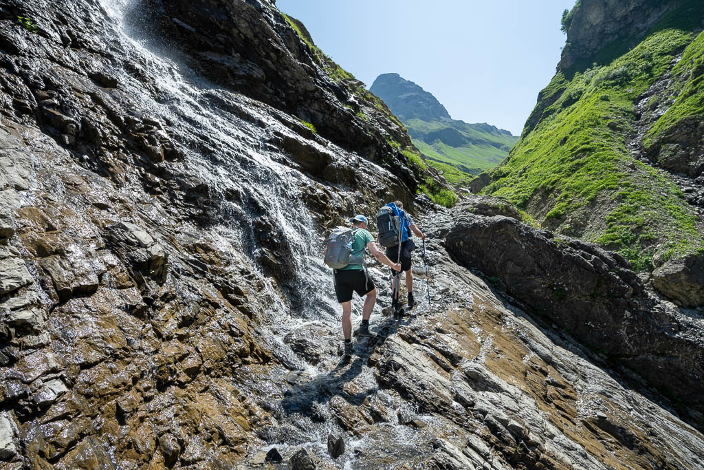 Wasserfall auf dem E5-Wanderweg