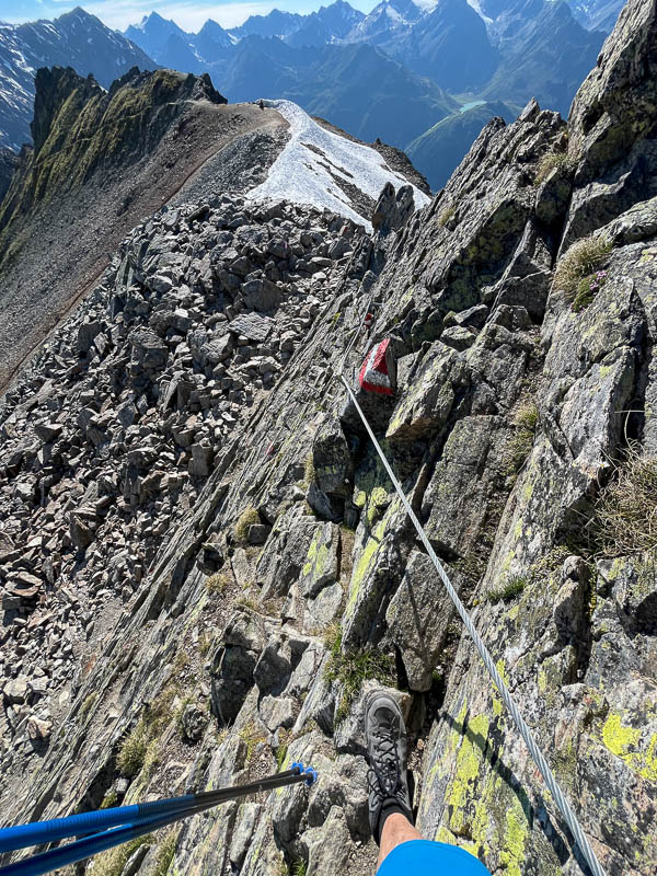 Aufstieg zum Pitztaler Jöchl mit Stahlseil