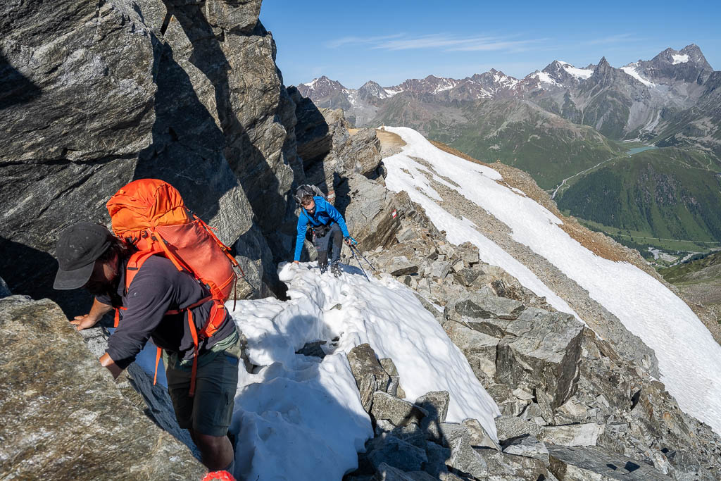 Aufstieg zum Pitztaler Jöchl im Schnee