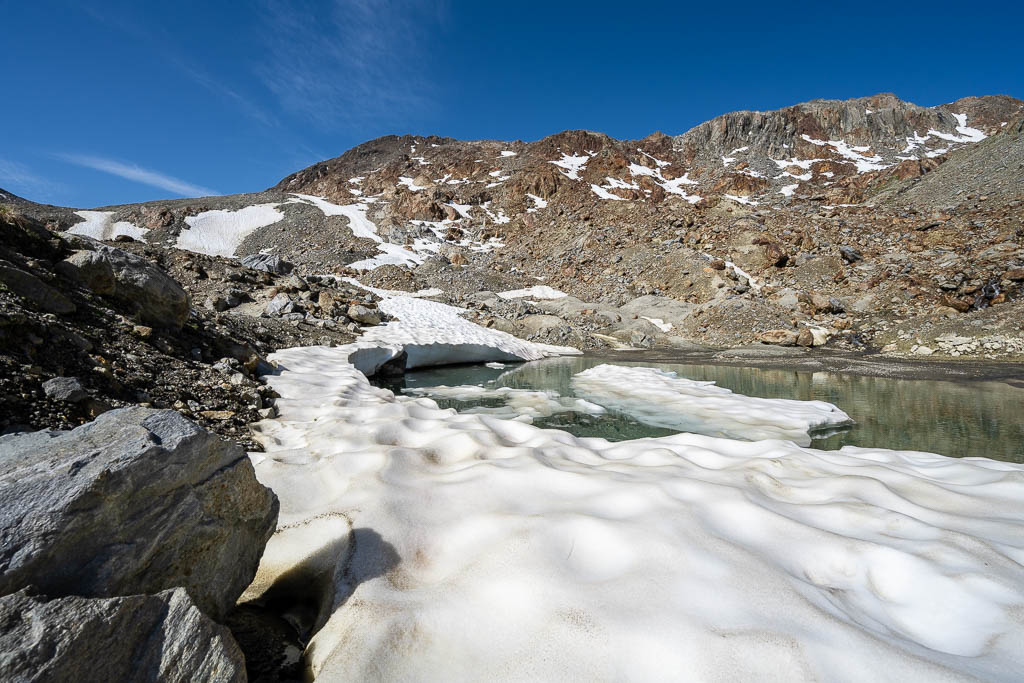 Eisschollen beim Aufstieg zur Similaunhütte