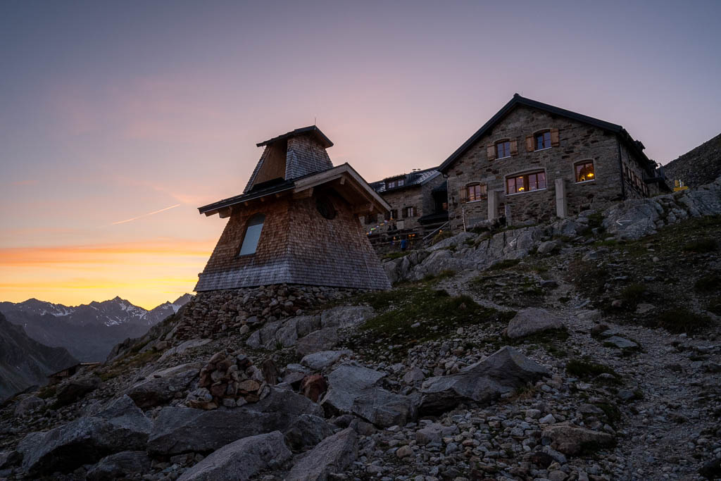Abendsonne über der Braunschweiger Hütte
