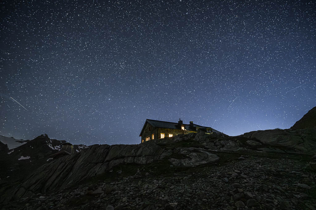 Sternenhimmel über der Braunschweiger Hütte