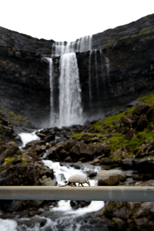 Foto vom Fossa Wasserfall auf den Färöer Inseln