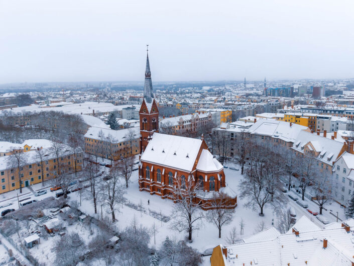 Die evangelische Johanneskirche in Halle (Saale)
