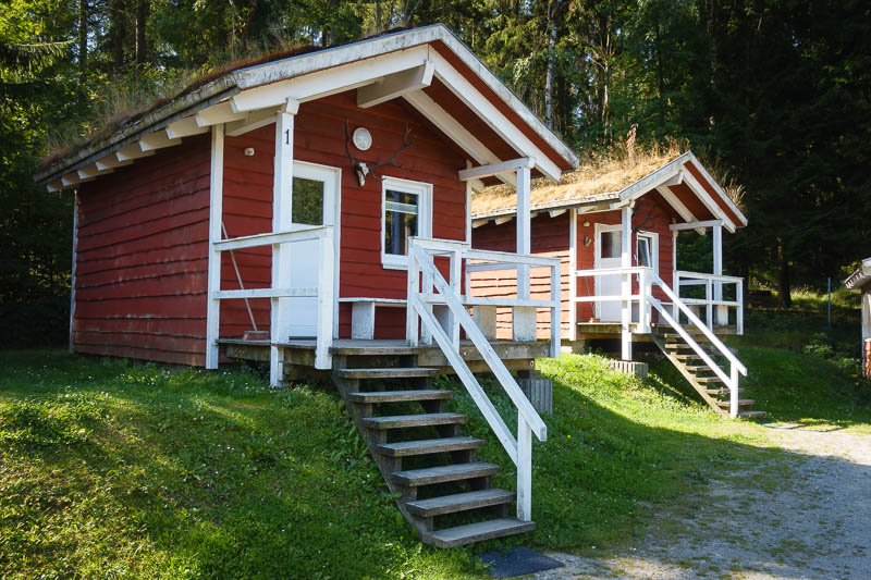 Skandinavische Holzhütten am Campinplatz Schierker Stern im Harz