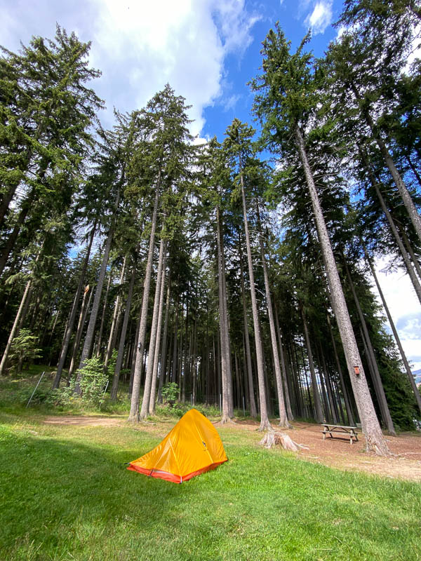 Zelt auf dem Campingplatz am Schierker Stern in Harz