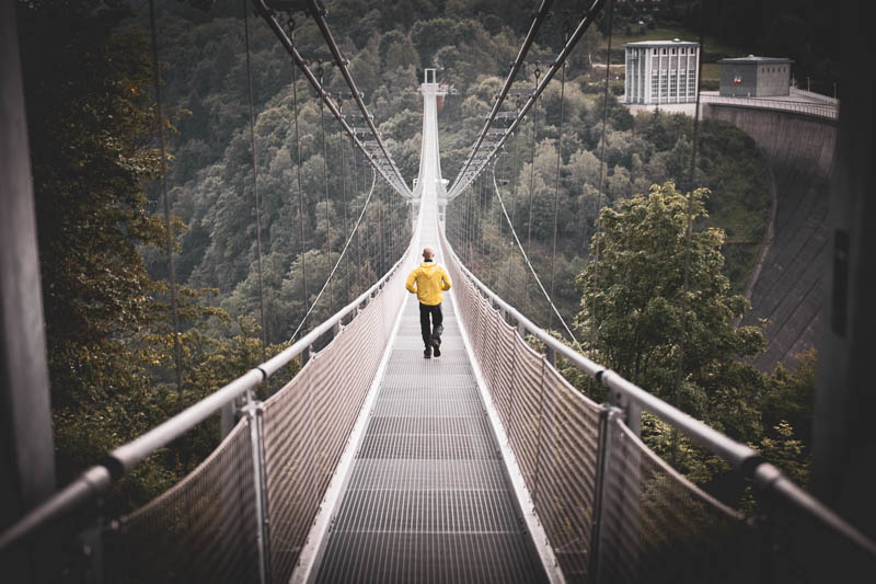 Auf der Hängebrücke Titan RT mit Stephan Wiesner