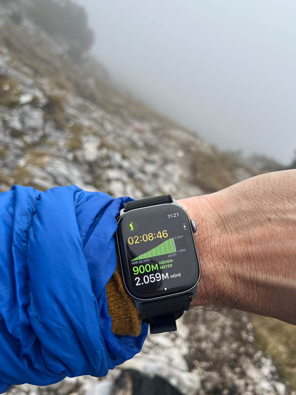 Apple Watch bei 2000 Metern Höhe