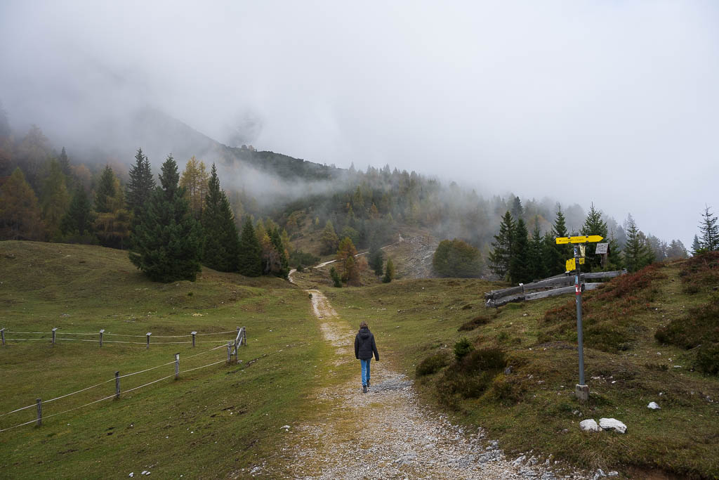 Wanderweg von der Rauthhütte zur Hohen Munde mit Kind
