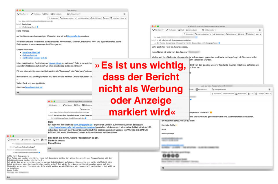 Unseriöse Kooperationsanfragen und wie ich darauf reagiere