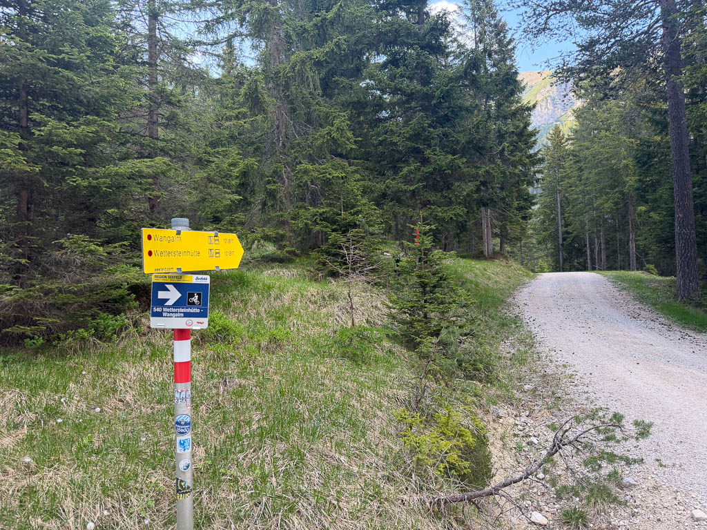 Wegweiser zur Wangalm