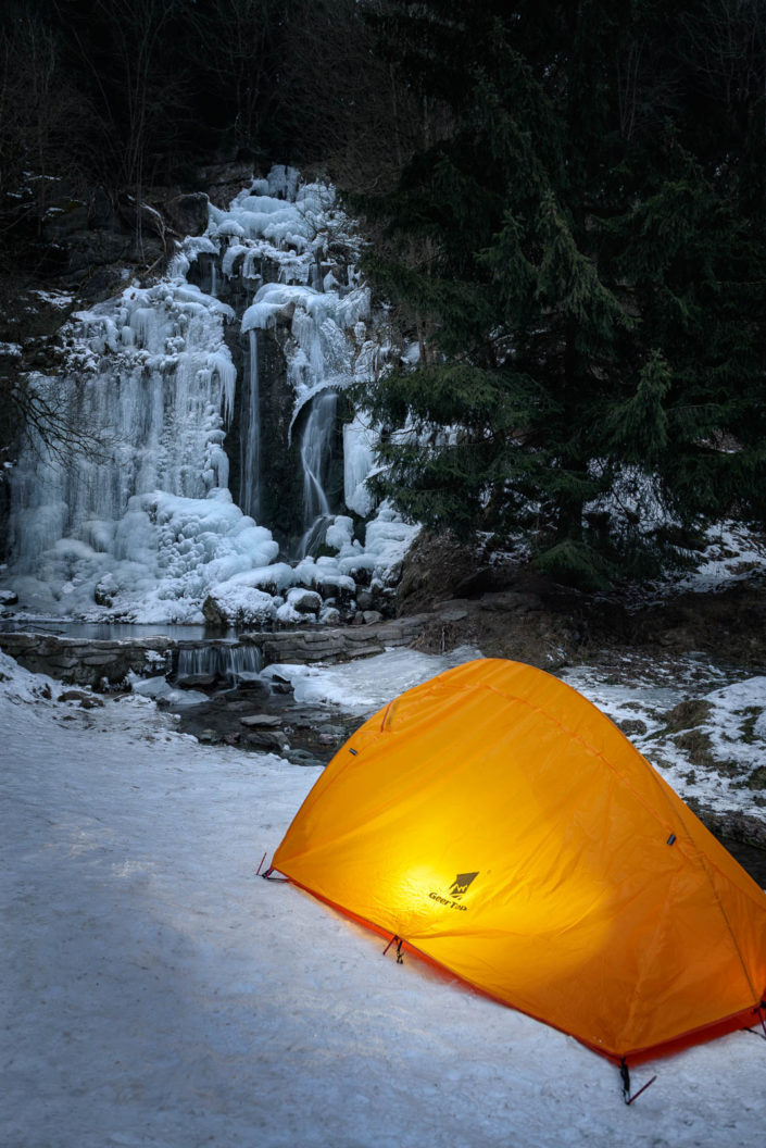 Zelten am Königshütter Wasserfall