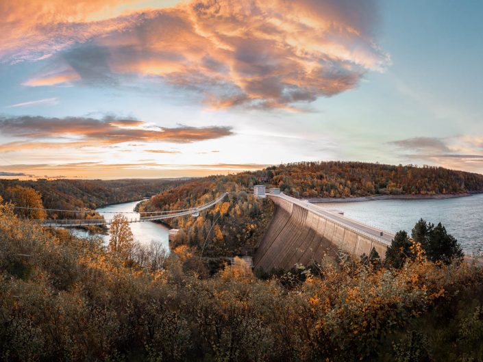 Rappbodetalsperre zum Sonnenaufgang