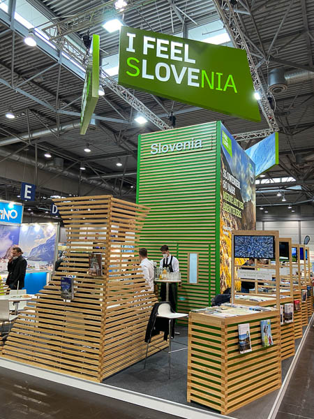 Messestand von Slowenien auf der Touristik & Caravaning