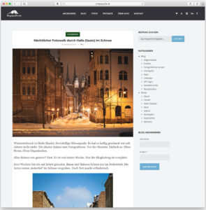 Ein Blog-Beitrag von Blogografie.de im alten WordPress-Theme