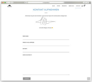 Das Kontaktformular von Blogografie.de im neuen WordPress-Theme
